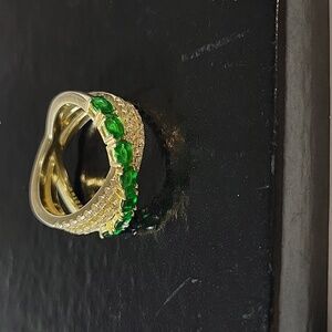 Elegant Gold Plated Silver Ring